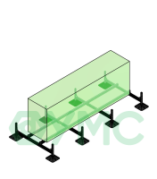 Опорная рама для оборудования на кровле массой до 550 кг
