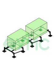 Опорная рама для оборудования на кровле (двух агрегатов) массой до 750 кг