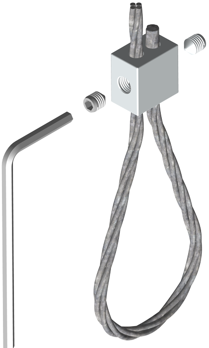 Зажим троса «Квадрат»