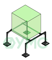 Опорная рама для оборудования на кровле массой до 60 кг