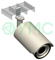 Вертикальный балочный зажим с отгибом и резьбой