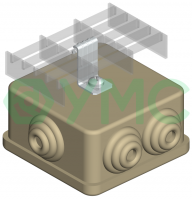 Вертикальный балочный зажим с отгибом и винтом М6*10