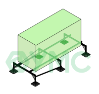 Опорная рама для оборудования на кровле (сухого охладителя) массой до 450 кг